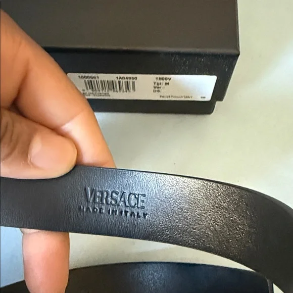 Versace Kids Belt with Gold Medusa Buckle - Picture 7 of 9